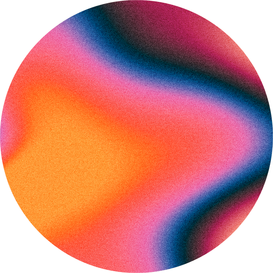 Elevated 80's Deco Gradient Circle